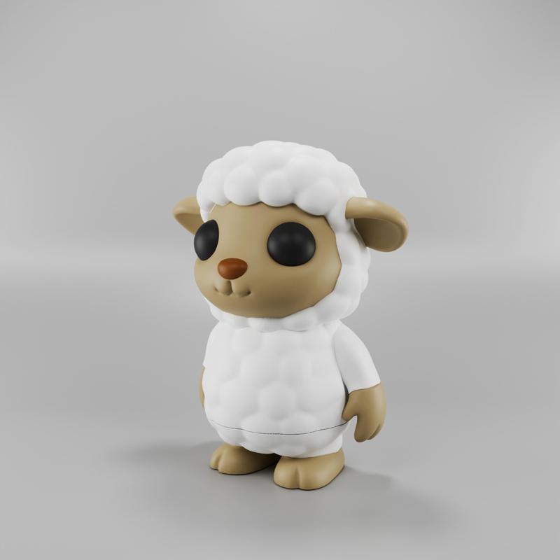 Flexy Sheep Figurine + Keychain