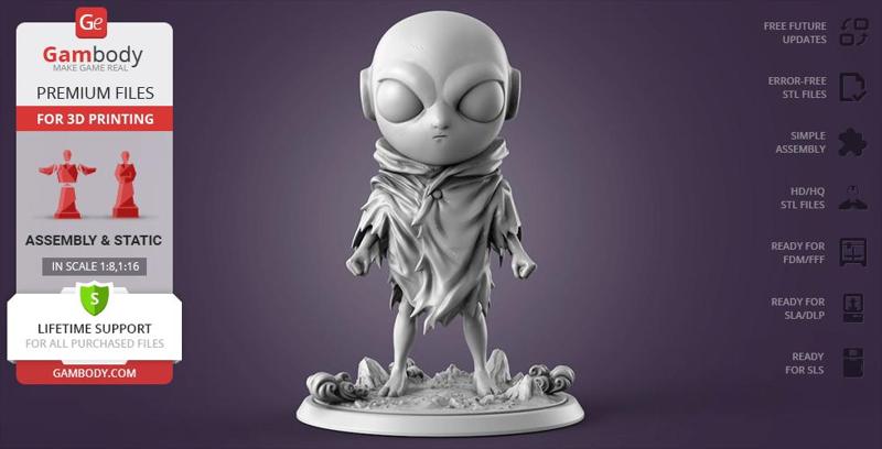 Kid Jiren Dragonball Super 3D Printing Figurine | Assembly