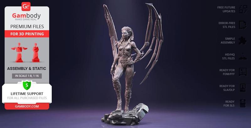 Queen of Blades STL Files for 3D Printing | Assembly Model