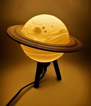 Hybrid Hanging/Desk Saturn Lamp