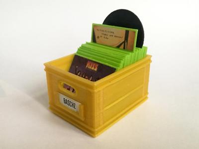 Mini Miniature Milkcrate Milk Crate w/ Vinyl Record Collection