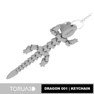 ARTICULATED DRAGON KEYCHAIN 001 – Print in place – STL Files