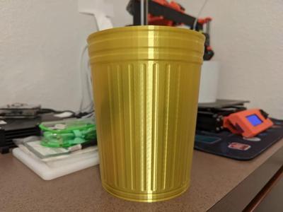 Galvanized Trash Can (vase mode print)