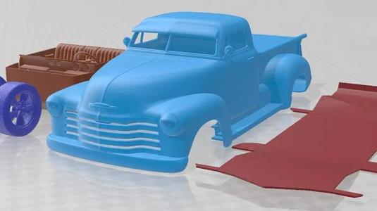 Chevrolet Pickup 1950 Street Rod Custom Printable Car