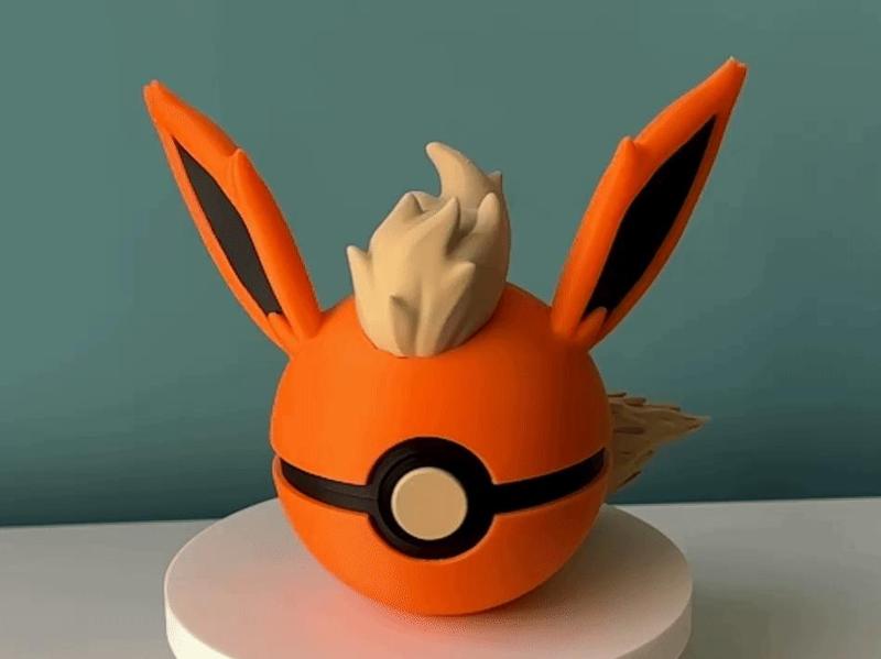 Flareon Ball – Pokemon – Pokeball Functional