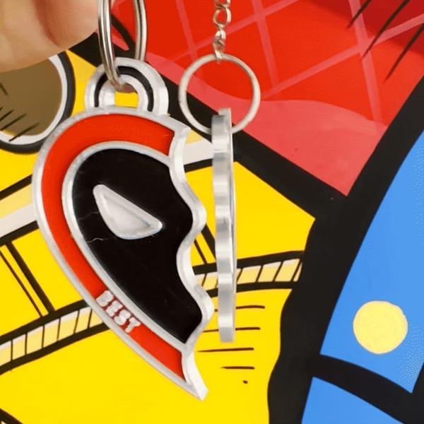 Deadpool Wolverine Best Friends Necklace/Keychain