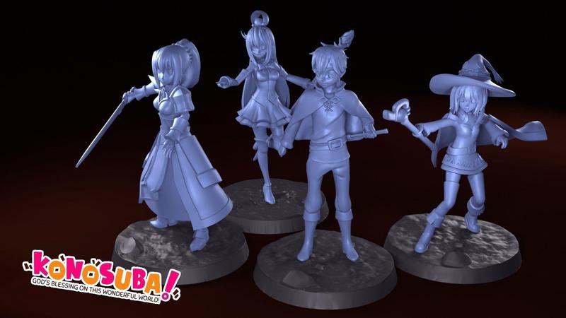 28mm Konosuba set 01 3D Model Collection