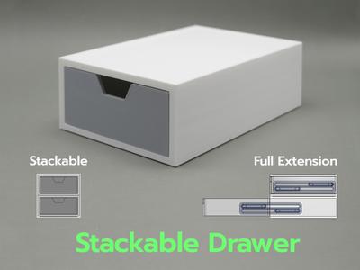 Full Extension Stackable Drawer / Monitor Riser