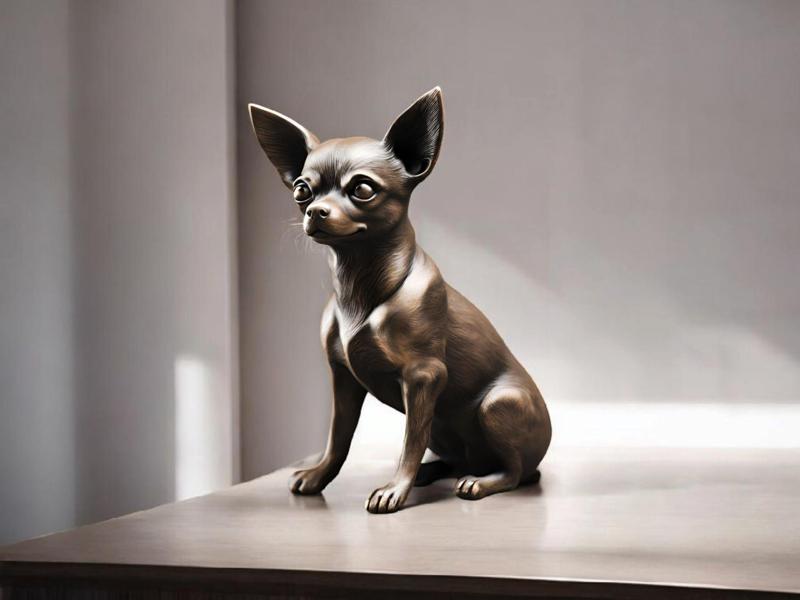 Minimalist Chihuahua Sculpture, Chihuahua Statue