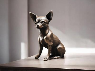 Minimalist Chihuahua Sculpture, Chihuahua Statue