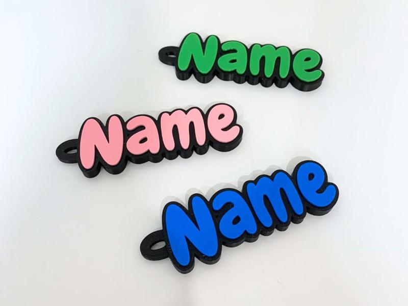 Custom Multicolour Name Keyring