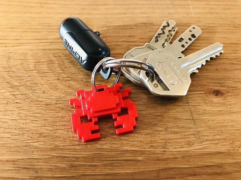 8 bit Crab Keychain