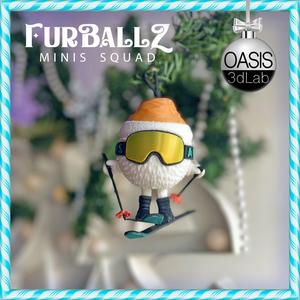 TINY SKIER ARTICULATED ORNAMENT