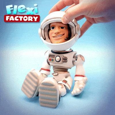 Flexi Print-in-Place Astronaut with 3mf File Included!