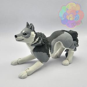 Wolf – Flexi Articulated Animal (print in place, no supports)