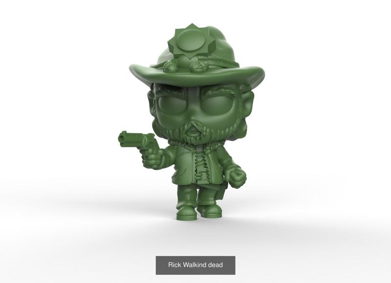 Walking dead chibi 3D Model Collection