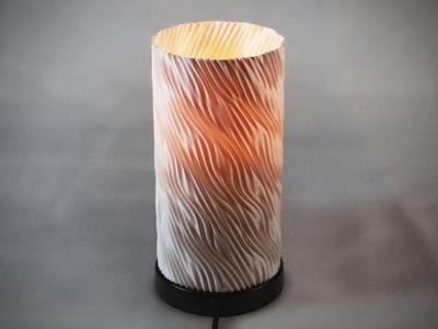 Helical waves lamp shade