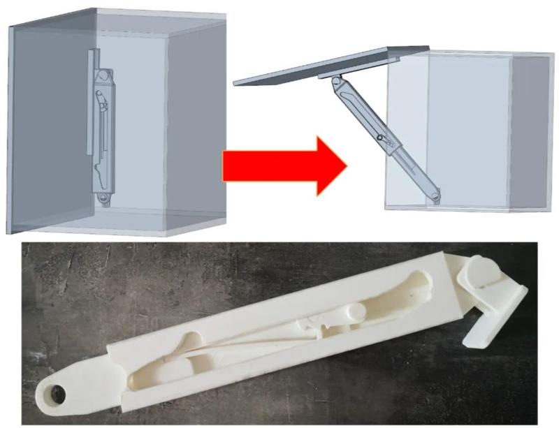 Latching mechanism for opening lids – heavy duty