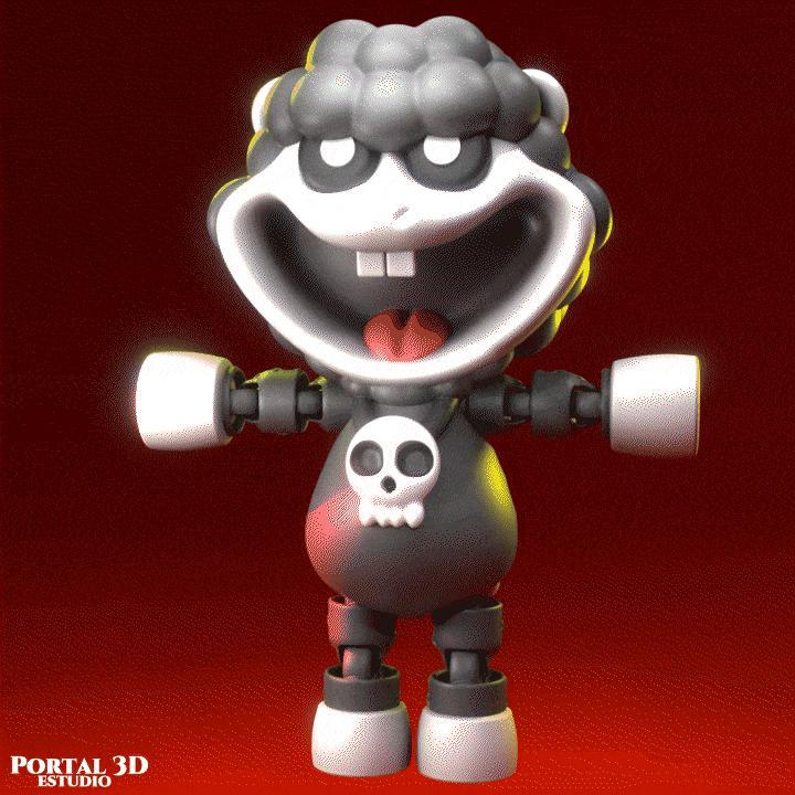 smiling Baba Chops// PRINT-IN-PLACE WITHOUT SUPPORT