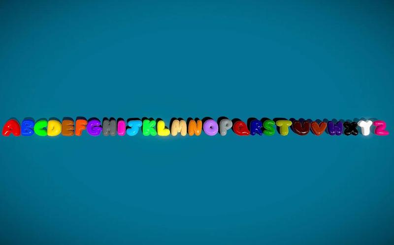 3D Bubble Letters of the Alphabet v1   