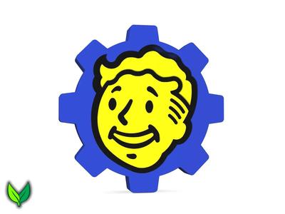Vault Boy Badge Coaster – Fallout-Inspired 3D Print   