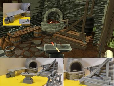 Stylized Smithy workshop – Miniatures