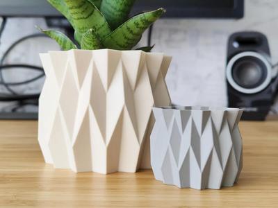 Geometrical Design Pot and Planter – Version 2 – Vase mode