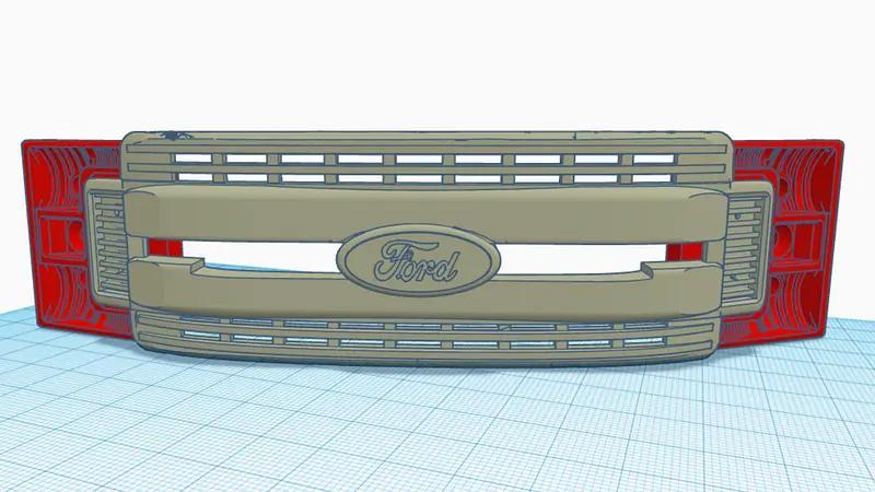 1/10 CEN F250 XLT STYLE GRILL AND HEAD LIGHT BUCKET