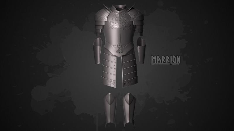 Set of armor of Gondor LotR 3d Print ready 3D Model Collection