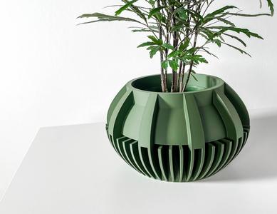 The Loso Planter Pot with Drainage Tray & Stand | Modern and Unique Home Decor for Plants
