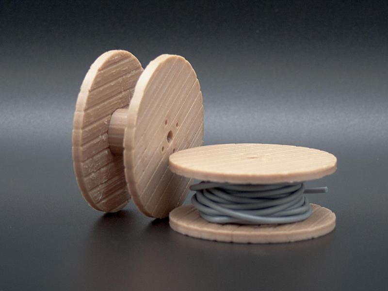 Miniature Cable Spool for diorama, scale 1:18