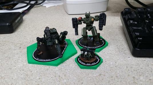 Hex Base Adapters for MechWarrior Click Bases