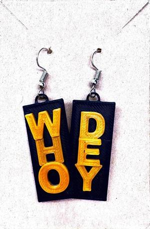 Remixed Who Dey earrings