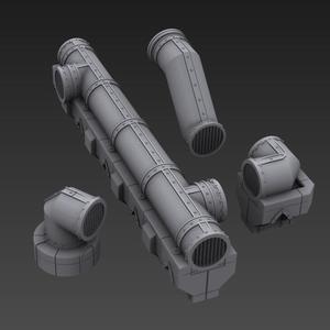 Industrial Tabletop Terrain Pipe Bend
