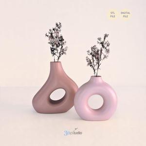 Donut Vases 3D Print Stl Files, Stl Files for 3D Printers, Vases 3D Print Files
