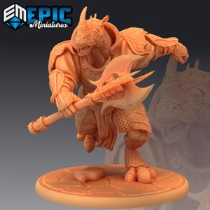 Rhino Folk Champion Attacking / Rhinofolk Warrior / Heavy Armor Soldier