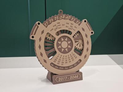 Mechanical Calendar for Years 2017-2044