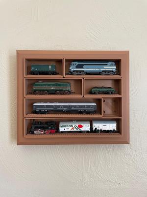 Model Train Gridfinity Display Frame Remix