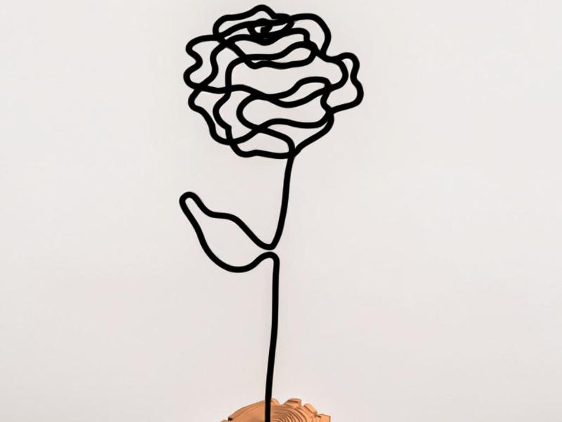 rose valentines day flower minimalist lineart deco