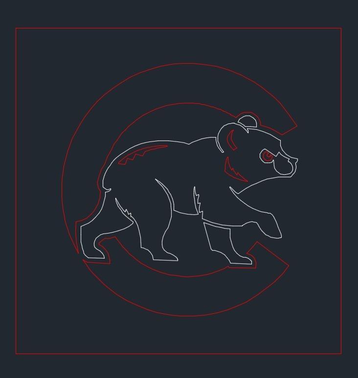 Laser Cut Chicago Cubs Logo – AWESOME