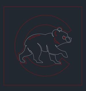 Laser Cut Chicago Cubs Logo – AWESOME