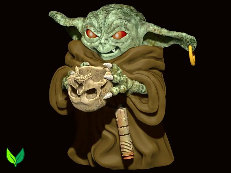 Evil Baby Yoda (Grogu) – Funny Mandalorian 3D Print   