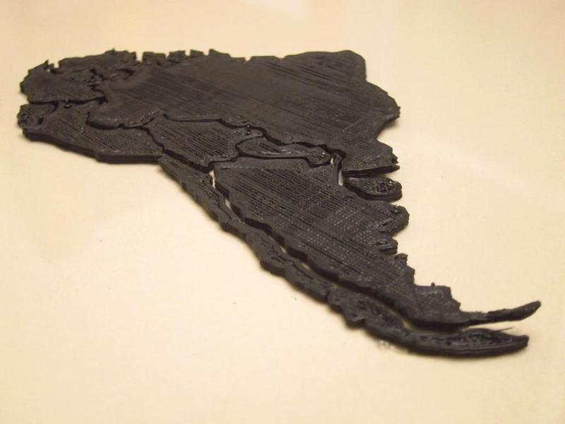 South America map puzzle