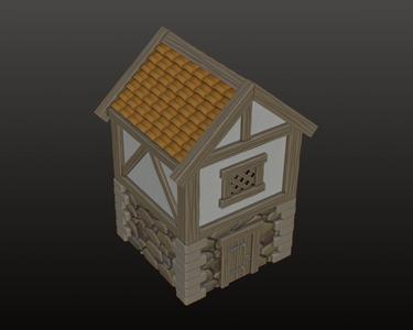 Medieval Timber-Framed House – Cozy, Stylized