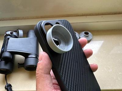 Zeiss Victory Pocket 10×25 eyepiece phone case adapter