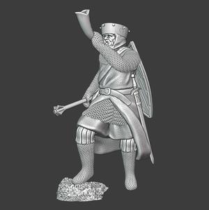 Medieval hornblower – crusader soldier