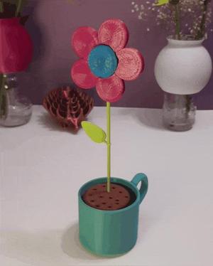 Flower With Flower Pot – No Supports – Press Fit