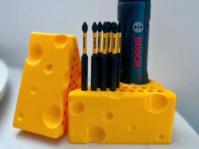 Electric Screwdriver + Bit Holder — Cheese Edition