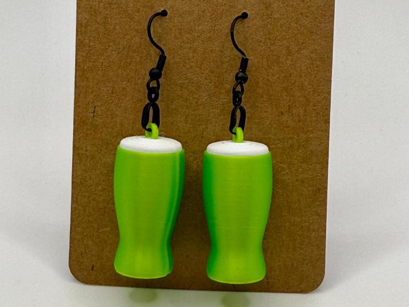 St Patrick’s Day Guinness Pint Glass Earrings