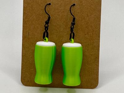 St Patrick’s Day Guinness Pint Glass Earrings